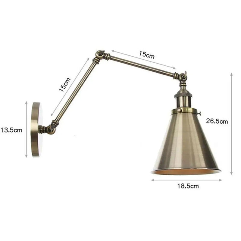 Afralia™ Metal Bell Wall Lights: Elegant European American Style Bedside Lights