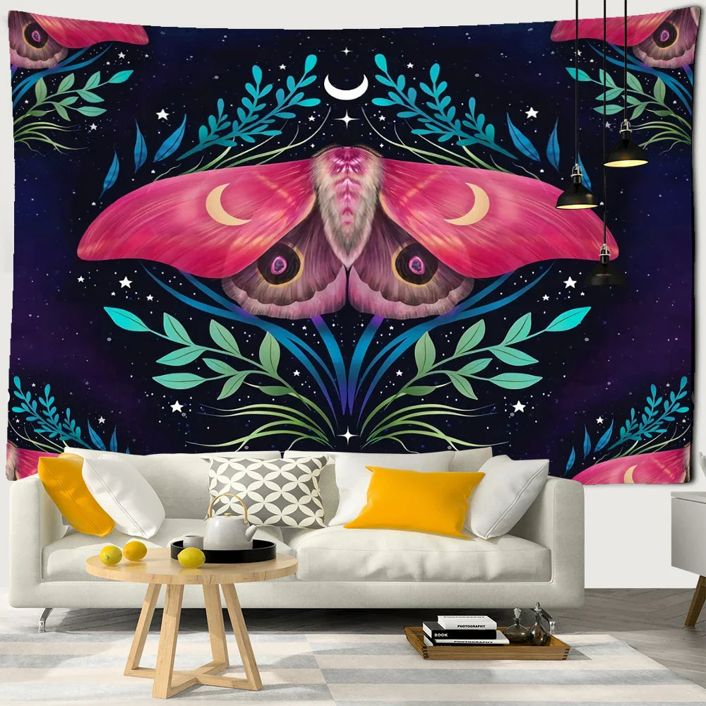 Afralia™ Butterfly Tapestry: Bohemian Hippie Psychedelic Wall Hanging for Home Decor