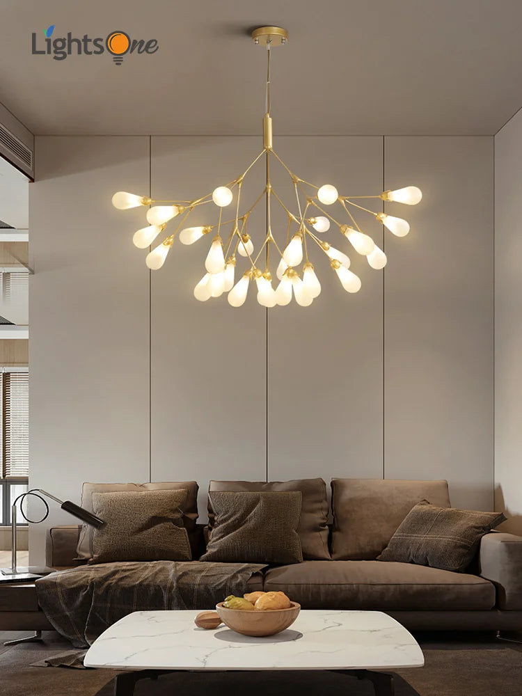 Afralia™ Elegant Firefly Chandelier - Luxury Nordic Bedroom & Restaurant Lighting