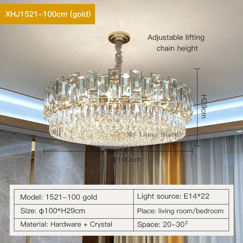 Afralia™ Crystal Chandelier: Elegant Lighting for Home, Living Room, Bedroom, Kitchen