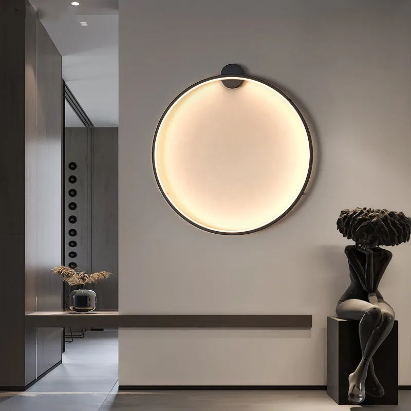 Afralia™ Nordic Round LED Wall Light: Modern Minimalist Design for Home Interior Decor