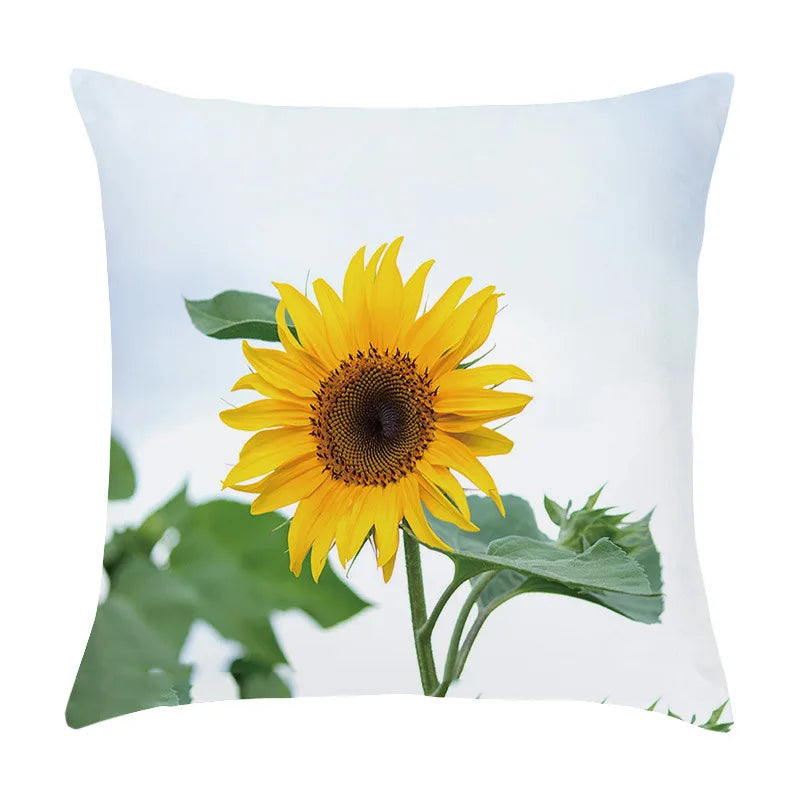 Afralia™ Sunflower Oil Painting Pillowcase - Custom European Style for Car Sofa