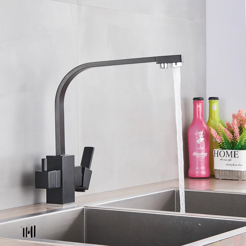 Afralia™ Beige Purity Kitchen Faucet with Purification Function