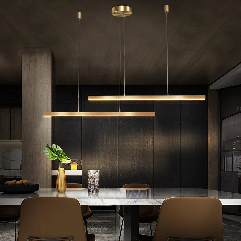 Afralia™ Nordic Pendant Light for Dining Room Bar Office - Modern Long Hanging Fixture