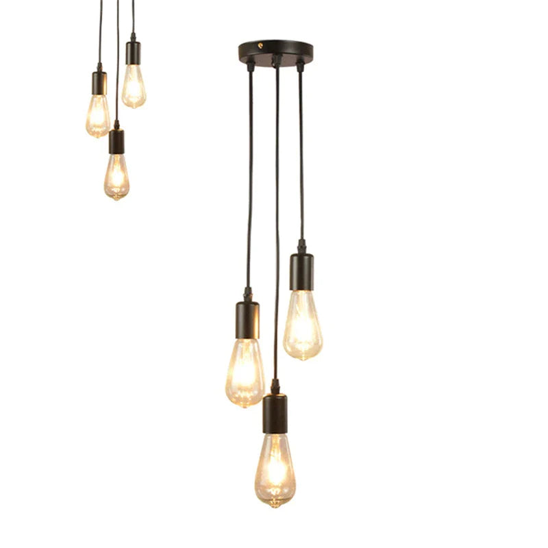 Afralia™ 3-Head LED Pendant Lamp Industrial Ceiling E27 Retro Hanging Light