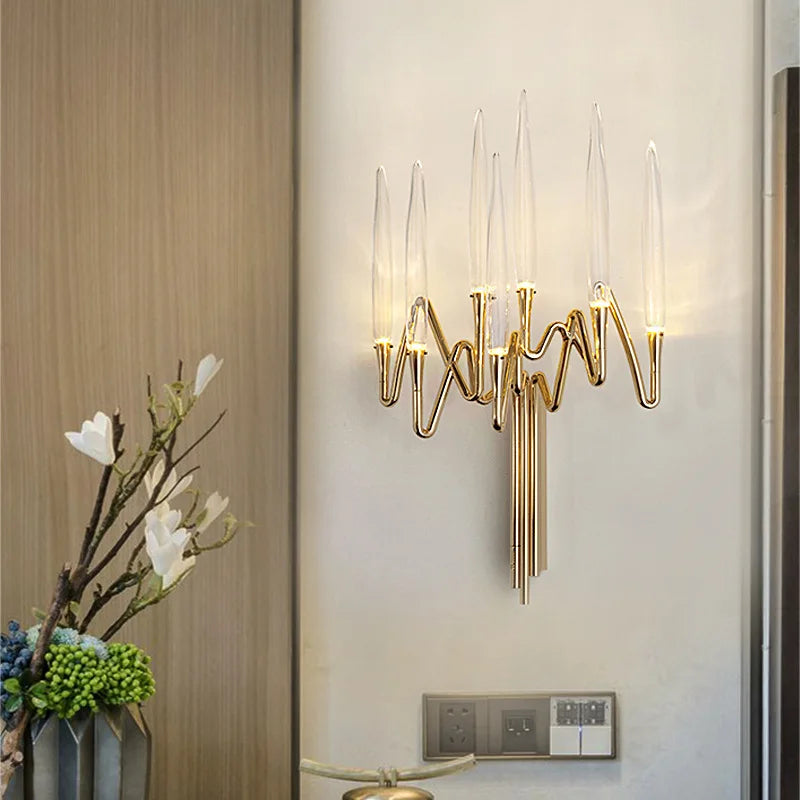 Afralia™ Modern Luxury Wall Sconce Bedroom Dinning Room Light Fixture Elegant Bedroom Decoration