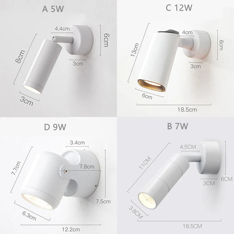 Afralia™ Minimalist LED Wall Lamps: Rotatable & Foldable, Bedroom Living Room Sconce Lighting