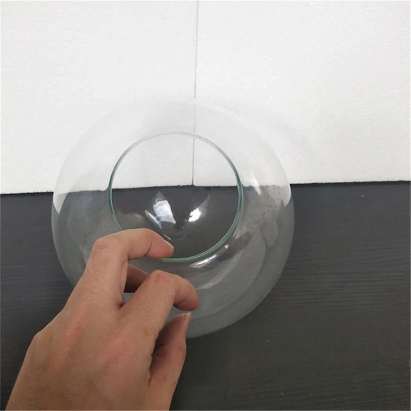 Afralia™ Clear Glass Lamp Shade Round Light Cover Replacement - D13cm to D25cm