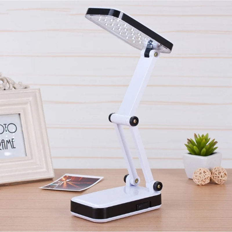 Afralia™ LED Folding Desk Lamp Rechargeable 24 LEDs for Student Reading Writing