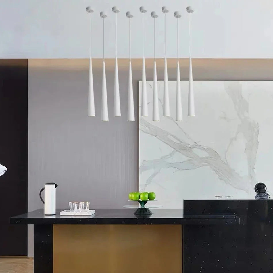 Afralia™ LED Tube Pendant Lights for Kitchen Dining Room Bar Decoration Lighting