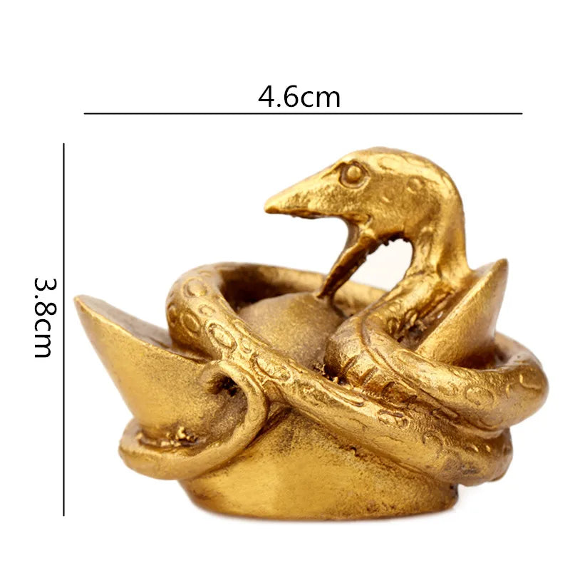 Afralia™ Retro Brass Zodiac Animal Sculpture. Chinese Modern Home Decor Craft.