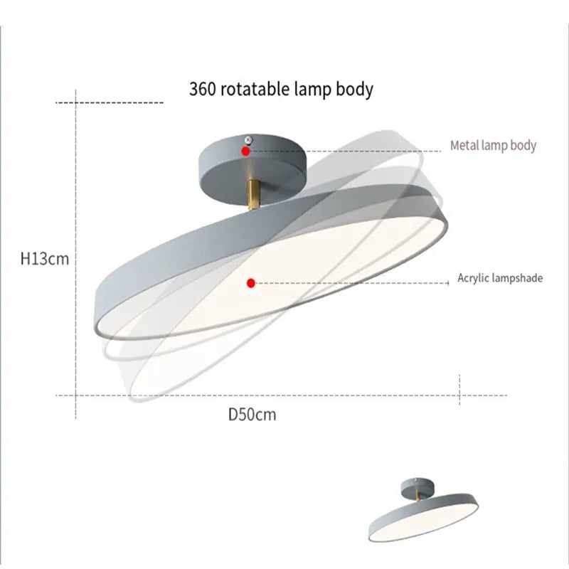 Afralia™ Rotatable LED Ceiling Lamp: Nordic Minimalist Modern for Bedroom, Study Room, Kitchen