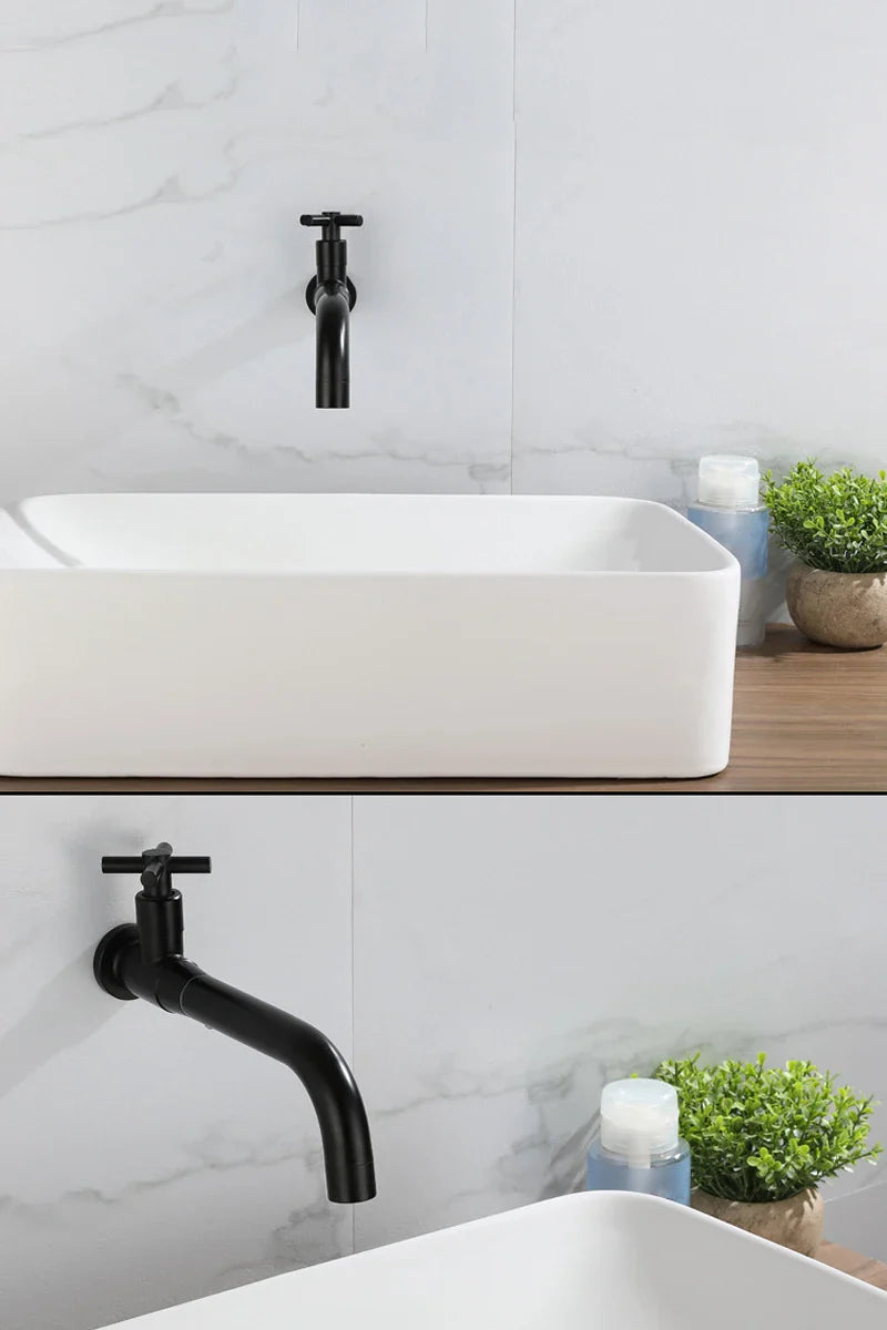Afralia™ Wall Mount Basin Faucet Single Cold Water Outdoor Garden Spout