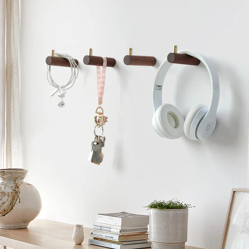 Afralia™ Seamless Wood Wall Hook Hangers for Clothes & Keys – Strong & Stylish Organizer