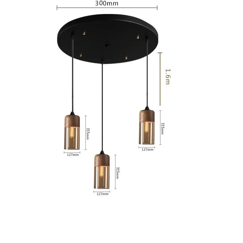 Afralia™ Nordic Wood LED Pendant Lights for Dinning Room Bedroom Cafe Bar Restaurant