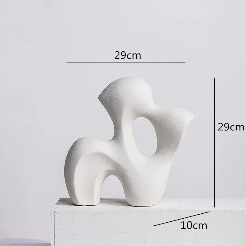 Afralia™ Rockery Hollow Coral Abstract Ceramic Vase for Flower Arrangement and Décor