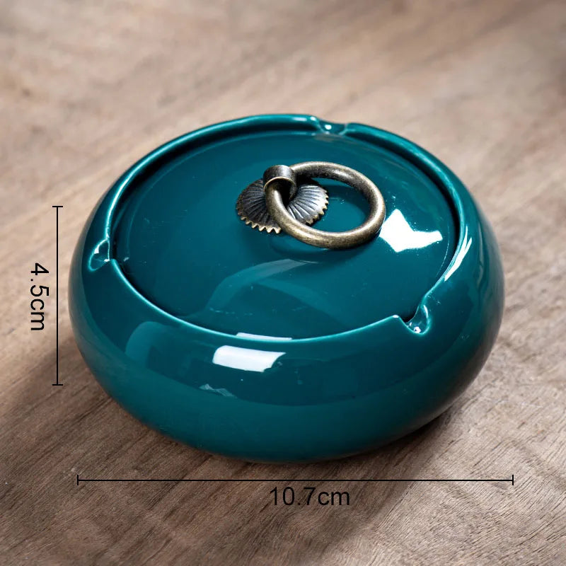 Afralia™ Glazed Porcelain Ashtray: Stylish Desk Decoration & Gift for Boyfriend