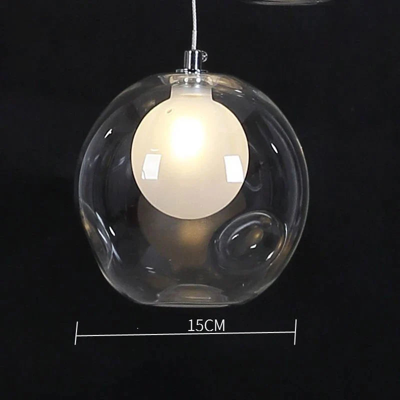 Afralia™ Bubble LED Chandelier: Modern Art Glass Ball Lighting for Home, Hotel, Hallway