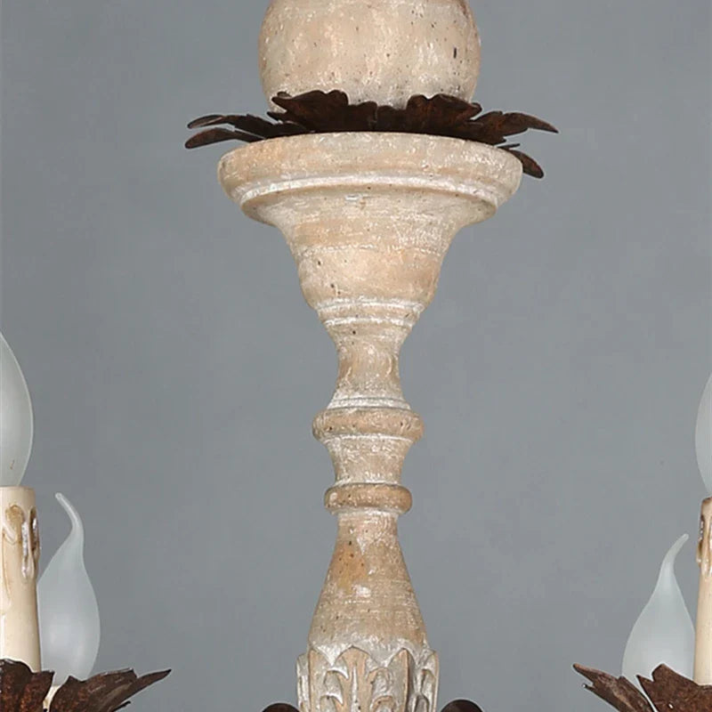 Afralia™ Rustic Wood Chandelier | Vintage Pendant Lighting for Home, Church, and Villa