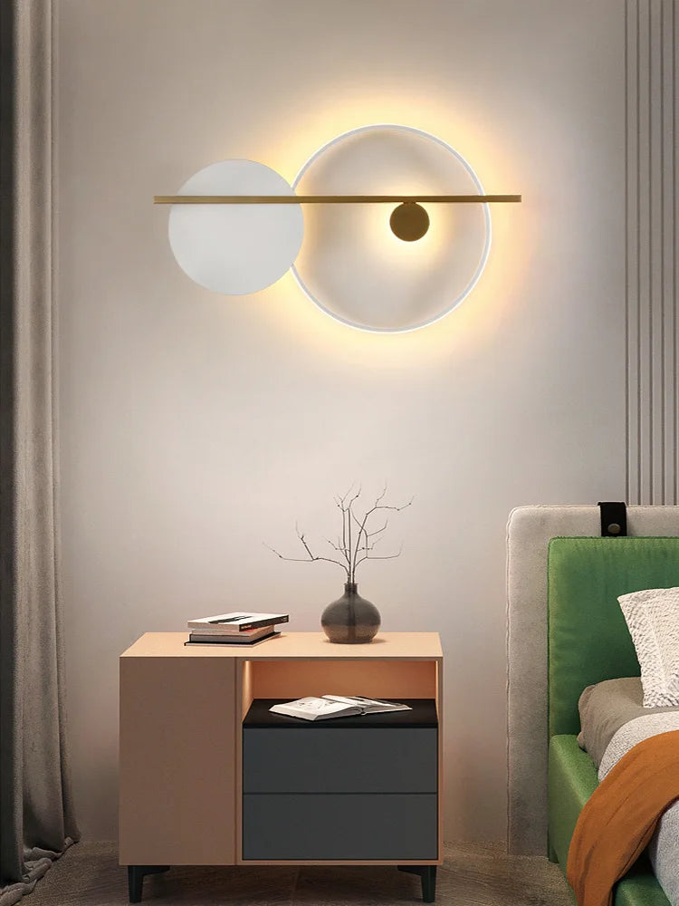 Afralia™ Nordic Minimalist Bedroom Bedside Lamp Living Room Designer Wall Light