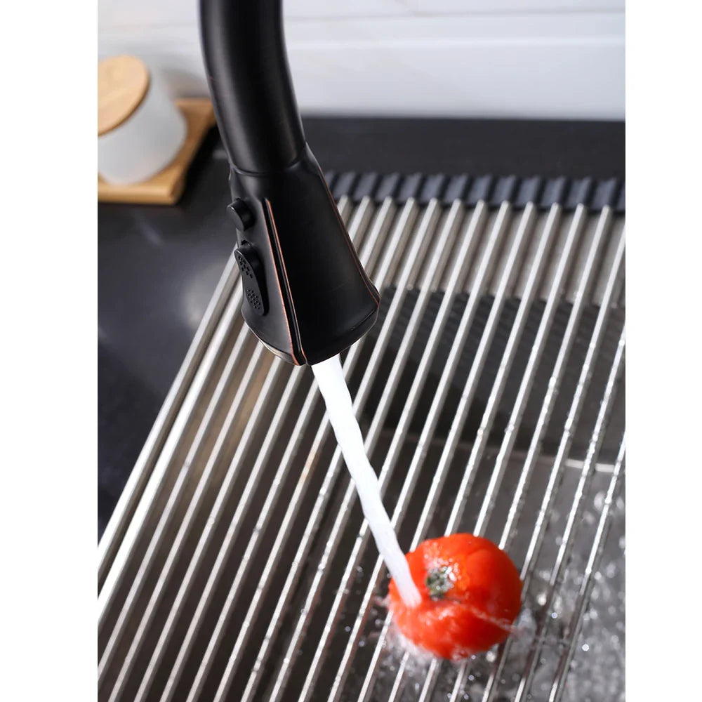 Afralia™ Chrome Kitchen Faucet Wall Mount Water Mixer Tap Black Sink Mixer