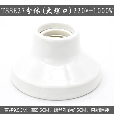 Afralia™ Ceramic E27 Lamp Bulb Holder Base, Table Ceiling Fitting Socket Lampholder