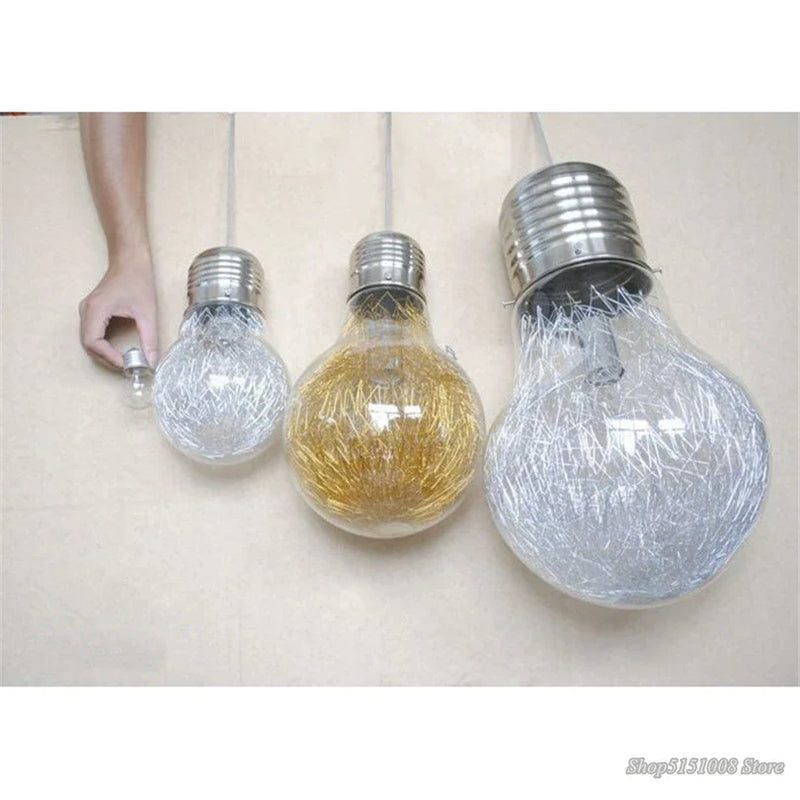 Afralia™ Big Bulb LED Pendant Lights Glass Hanglamp Fixture for Home Décor