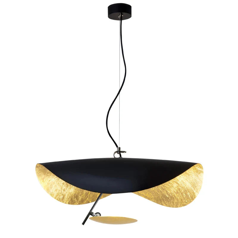 Afralia™ Gold Texture LED Pendant Light Fixture for Living Room & Bedroom Decor