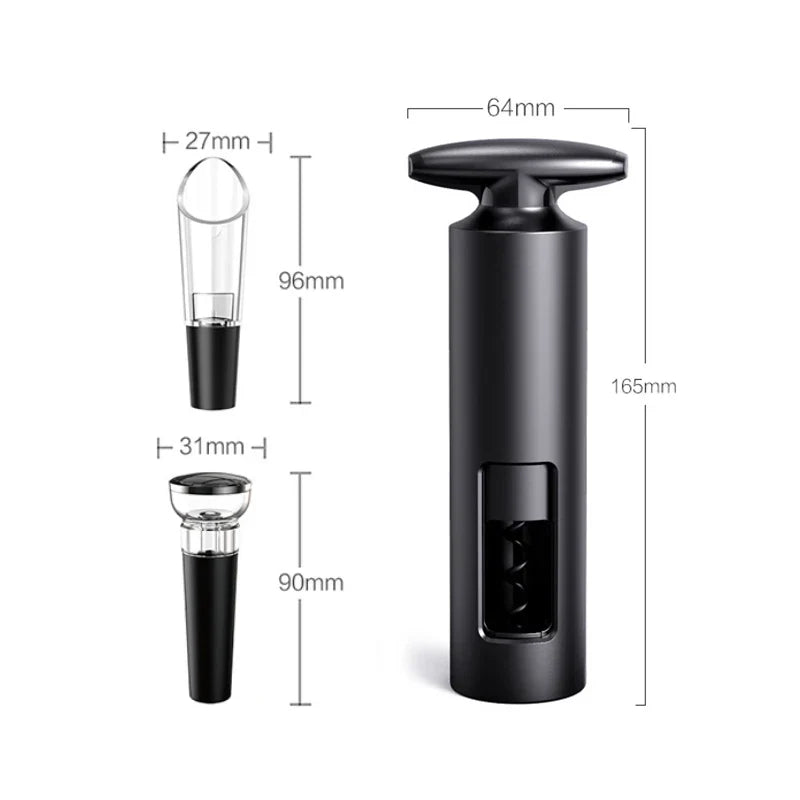 Afralia™ Wine Opener Set - Corkscrew, Stopper & Pourers Kit