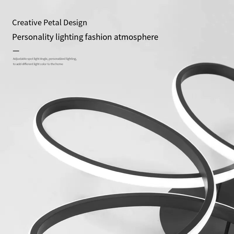 Afralia™ LED Ceiling Chandelier: Remote Control, Modern Design for Living Room, Bedroom, Aluminum Body