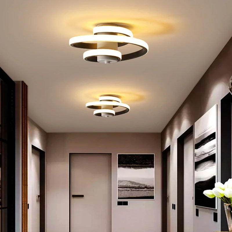 Afralia™ Spiral LED Ceiling Light: Modern Minimalist Indoor Lighting Fixture for Living Room