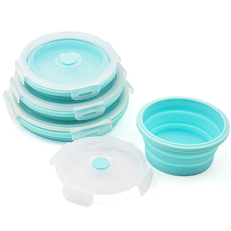 Afralia™ Silicone Food Container Set for Fruit Salad Lunch, BPA Free