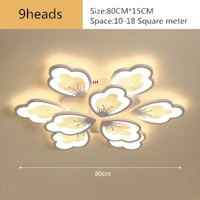 Afralia™ Lotus Design LED Acrylic Chandelier Ceiling Lamp for Modern Living, Dining, and Study Rooms