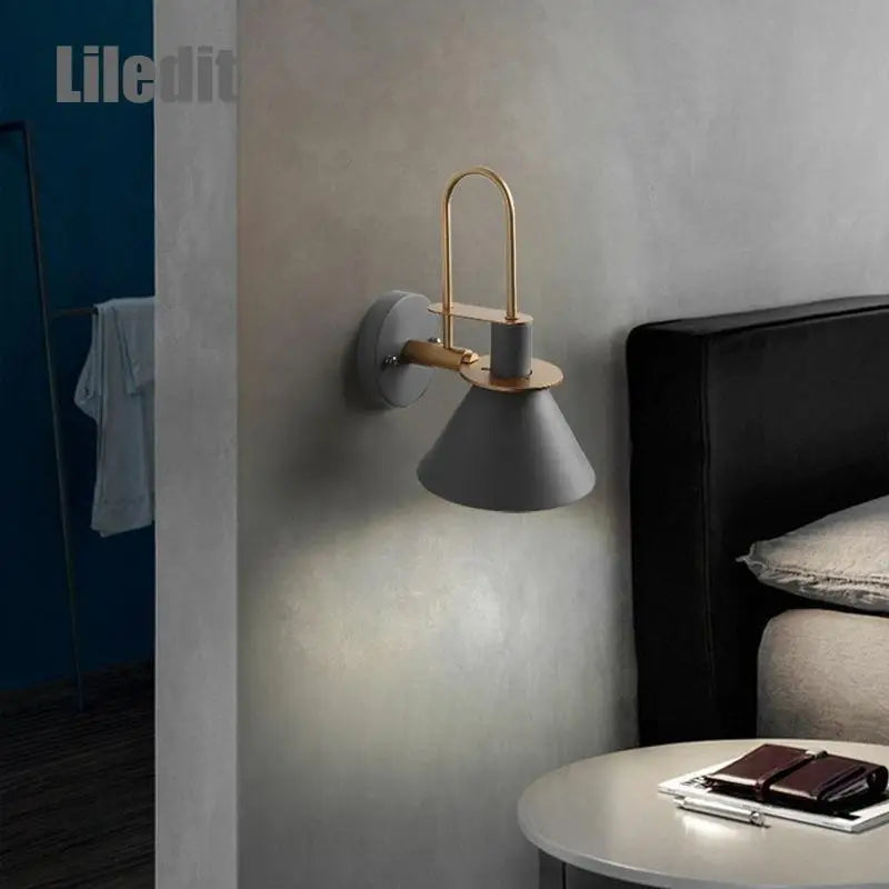 Afralia™ Modern Metal LED Wall Lamp Nordic Style Living Room Decoration Bedside Lighting