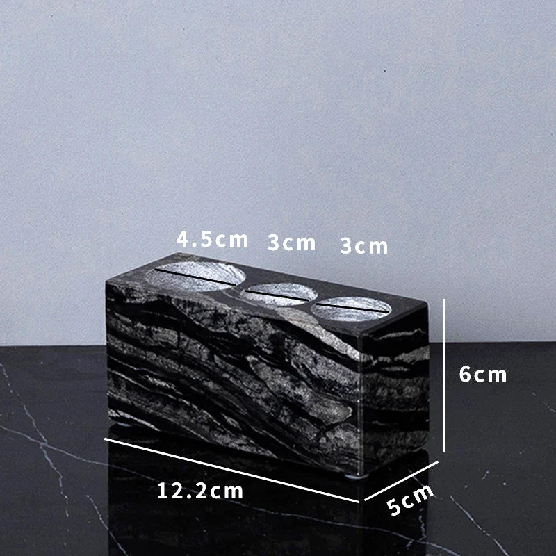 Afralia™ Ancient Wood Grain Marble Bathroom Set with Luxury Accessories