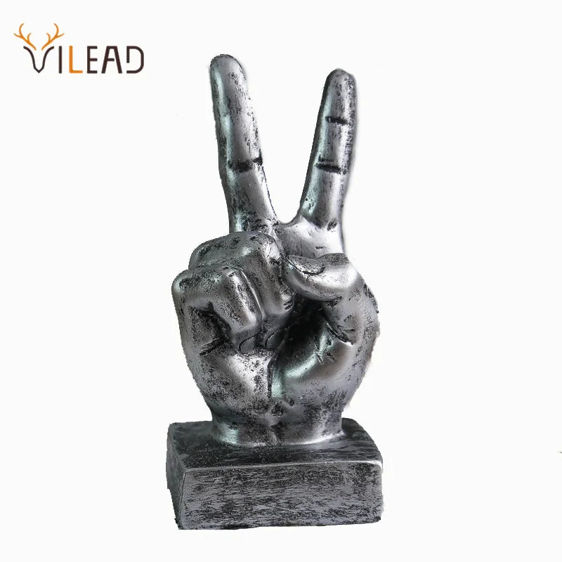 Afralia™ Retro Nordic Hand Gesture Desk Ornaments - Modern Living Room & Office Decoration