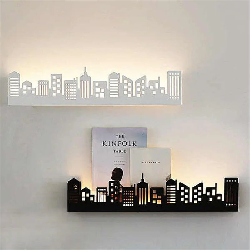 Afralia™ Modern LED Wall Lamp Shelf Sconce for Living Room Bedroom Lighting