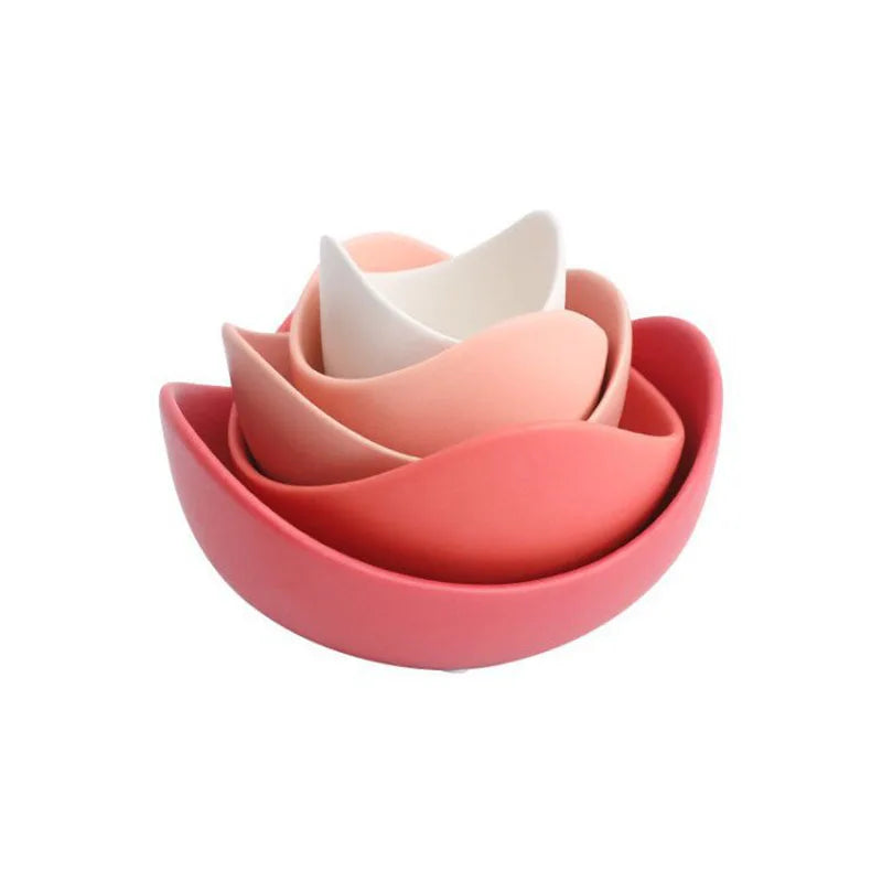 Afralia™ Lotus Ceramic Flower Bowl Set for Creative Dining and Storage