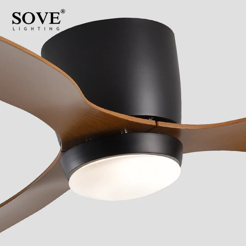 Afralia™ White Ceiling Fan with LED Light and Remote Control