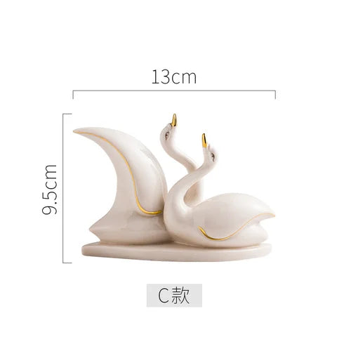 Afralia™ Ceramic Family Figure Sculpture for Living Room Decor - Baby Crafts Figurine