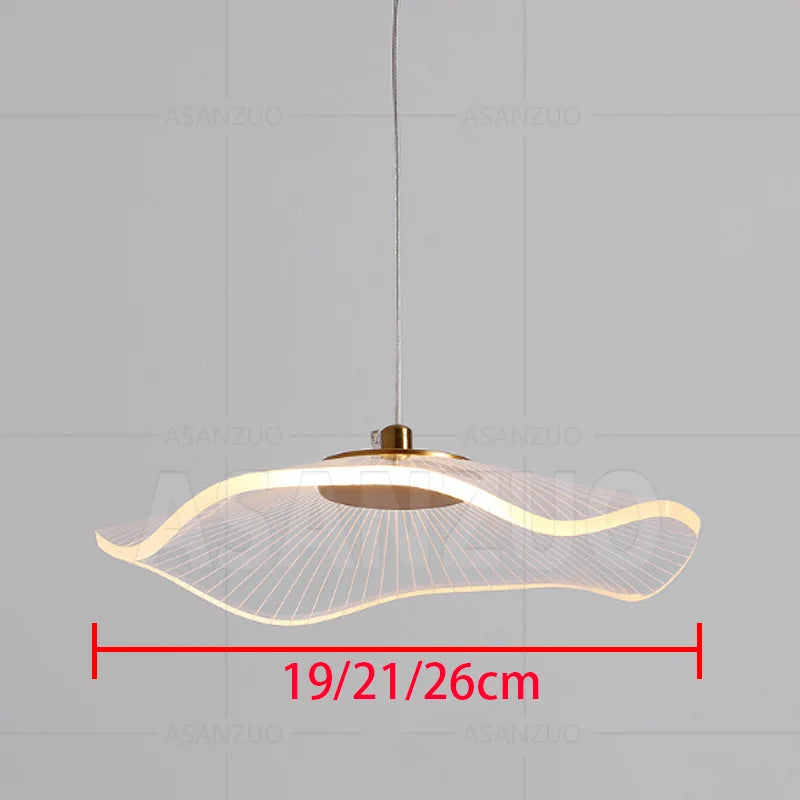 Afralia™ Lotus Leaf Single Pendant Lamp: Modern LED Nordic Art Decor for Various Rooms