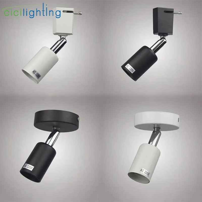 Afralia™ Minimalist E27 Track Light with Adjustable Direction - Ceiling Mounted Spotlight Fixtures