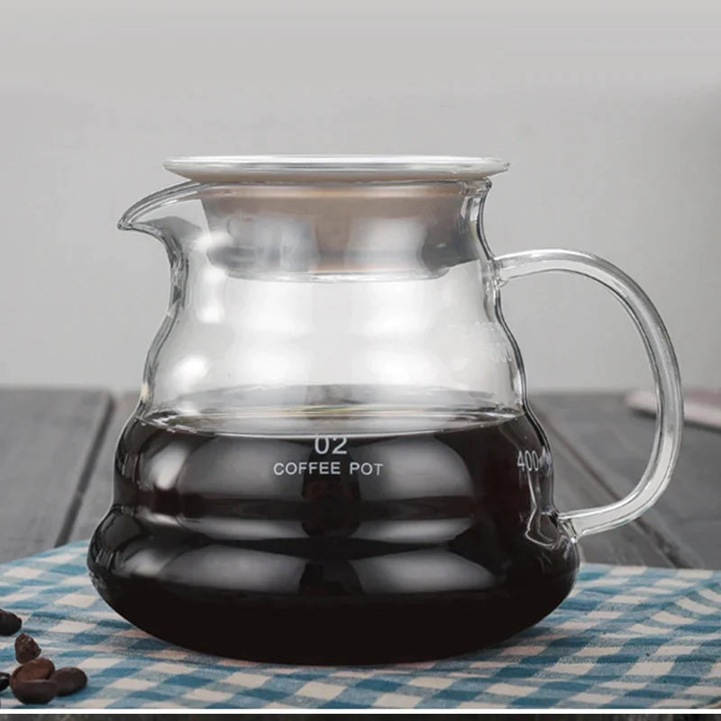 Afralia™ Cloud Shaped Glass Coffee Kettle Heat Resistant Teapot 360/600/800ml