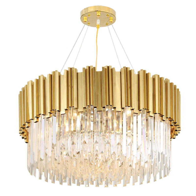 Afralia™ Crystal LED Chandelier: Adjustable Metal Hanging Lamp for Living Room, Dining, Bedroom