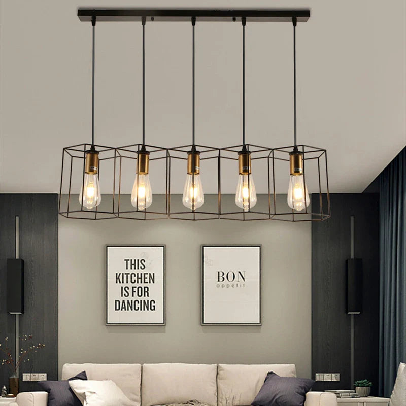 Afralia™ Multi-Head Chandelier: Stylish, Adjustable Wrought Iron Pendant Light for Bedroom, Dining Room, Kitchen