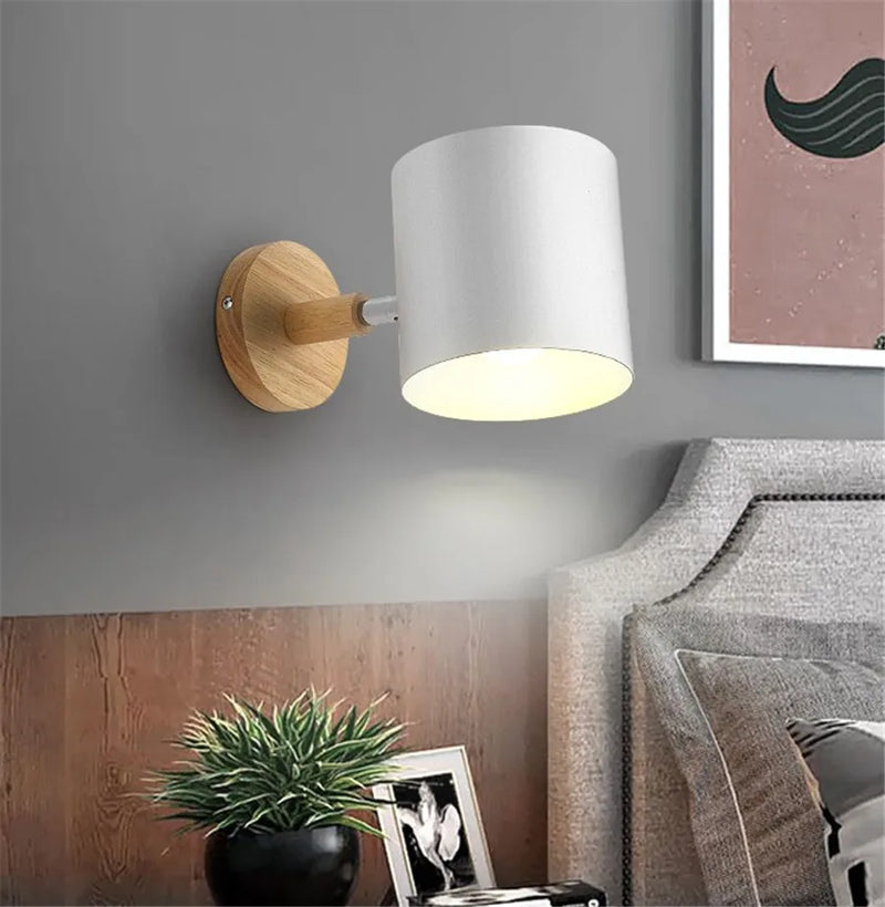 Afralia™ LED Wood Wall Sconce Modern E27 Base Fixture for Aisle Lighting