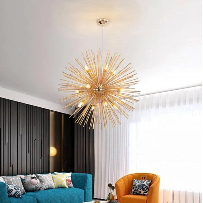 Afralia™ Dandelion Sea Urchin Chandelier LED Indoor Lighting.