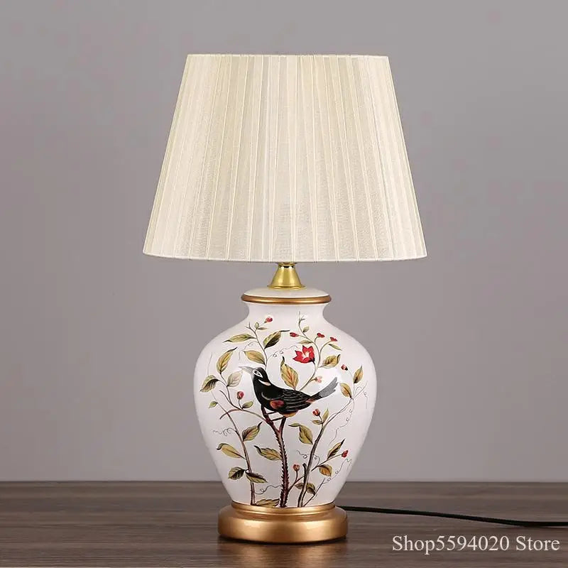 Afralia™ LED Ceramic Table Lamp for Living Room, Bedroom, Study - Home Decor Lighting