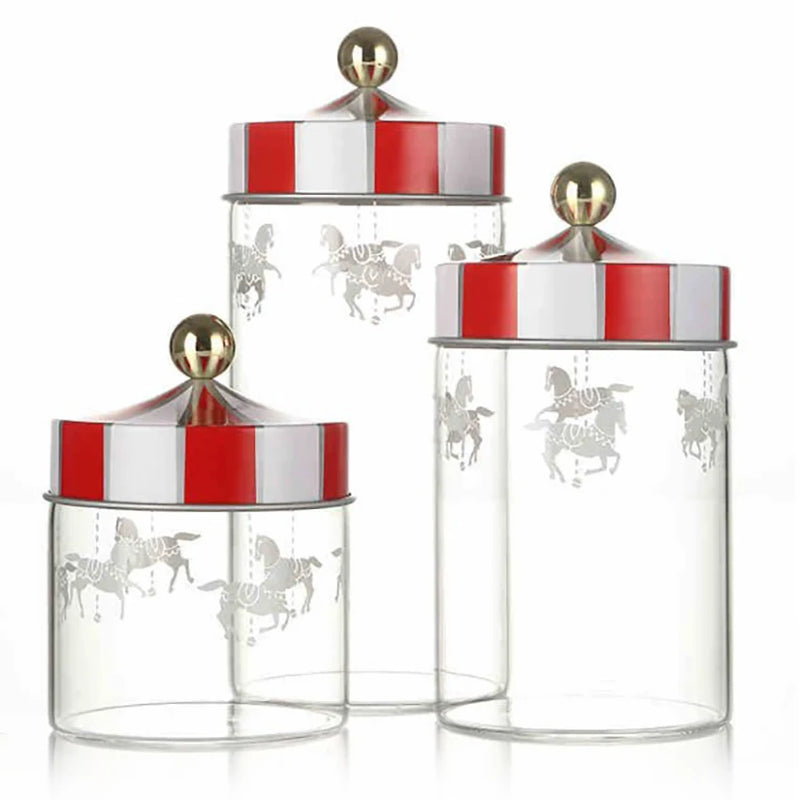 Afralia™ Sealed Glass Storage Jar Set - Christmas Edition | Moisture-Proof Containers for Coffee Beans and Grains