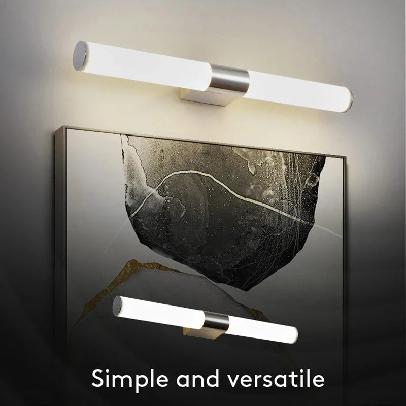 Afralia™ LED Acrylic Wall Lamp for Bathroom & Bedroom, Modern Simplicity, Anti-fog Sconces